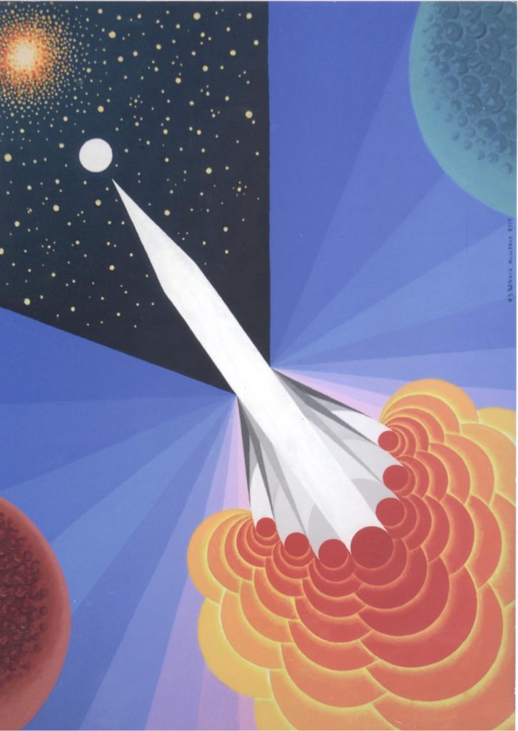 'Astronave Allodola', acrilico su tela, cm 50x70, 2011 € 4.000