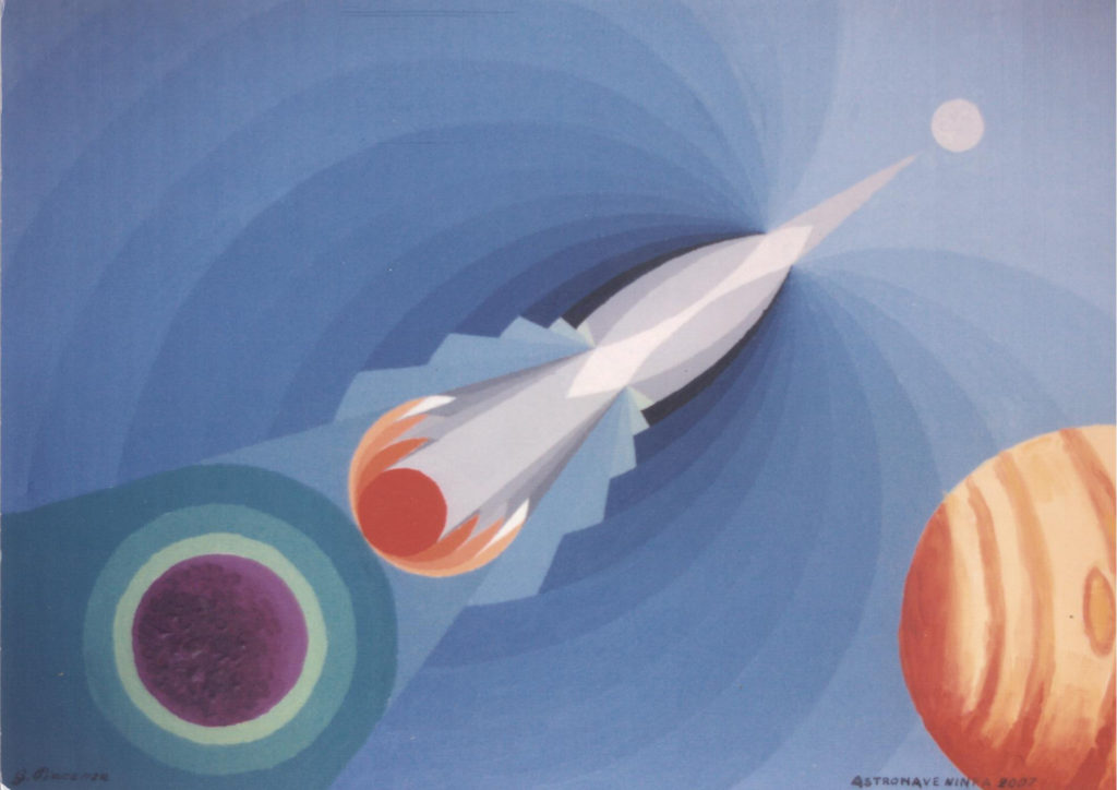 'Astronave Ninfa', acrilico su tela, cm 50x70, 2007 € 3.800