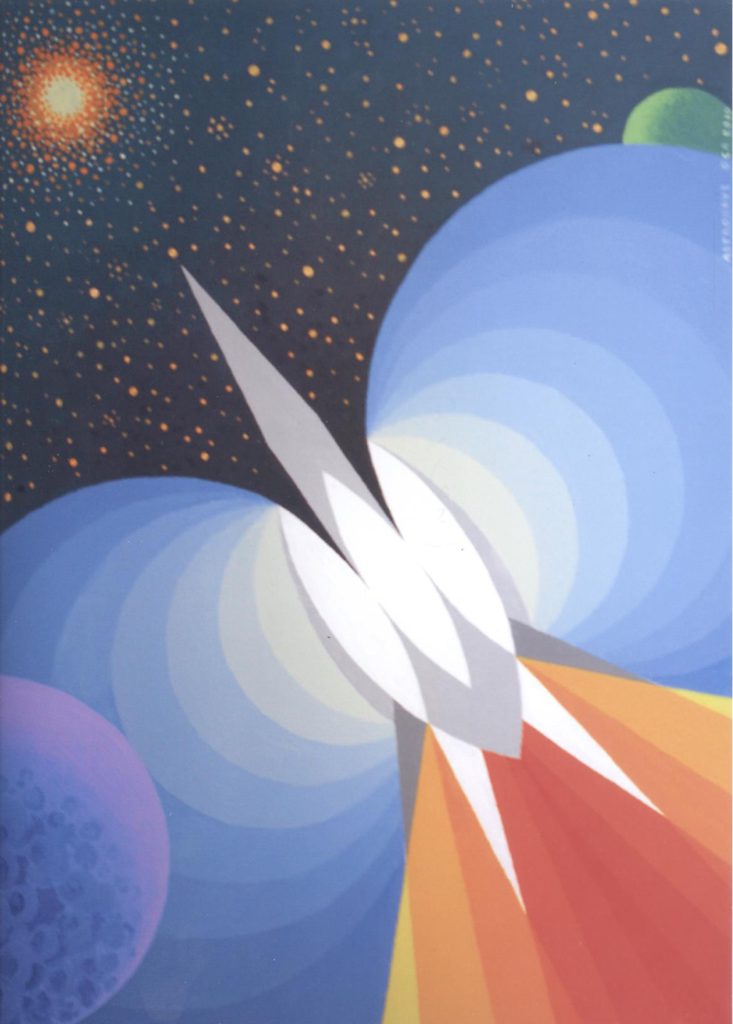 'Astronave Oca', acrilico su tela, cm 50x70, 2010 € 5.000
