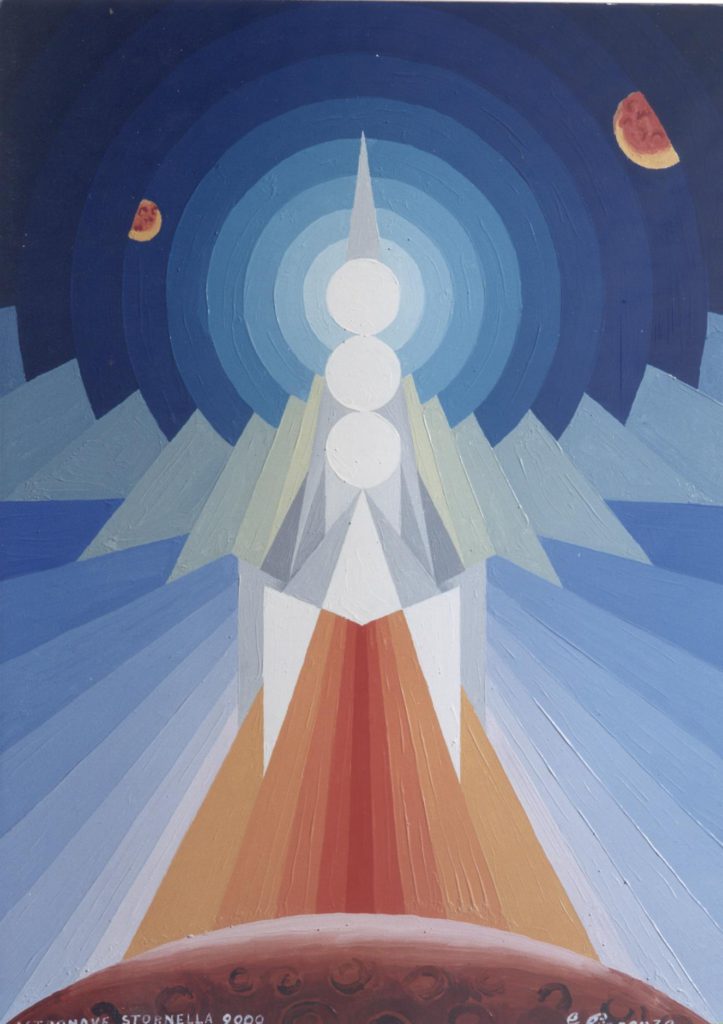 'Astronave Stornella', olio su tela, cm 50x70, 2000 € 3.000
