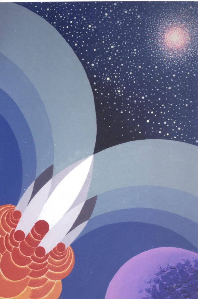 'Astronave Venusia', acrilico su tela, cm 50x70, 2009 € 4.000