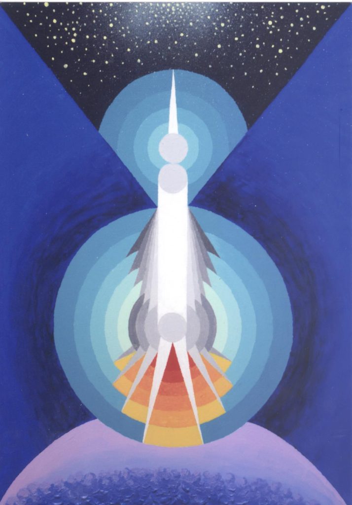 'Astronave Zita', acrilico su tela, cm 50x70, 2009 € 3.000